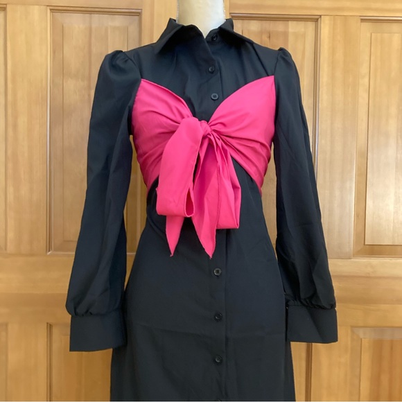 Fall Line Women’s BowTie Shirt Dress - Picture 7 of 16